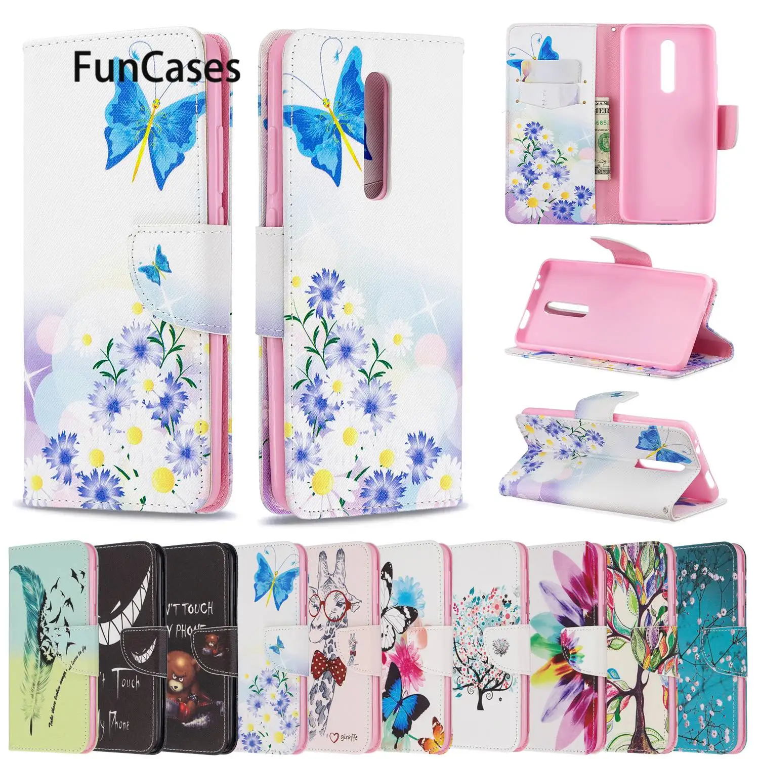 Butterflys бумажник флип чехол для capa Redmi K20 Pro Мобильный телефон Аксессуары сотового