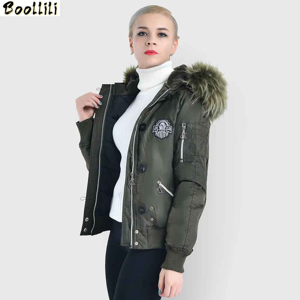 Boollili зимняя куртка для женщин пуховик с хлопковой подкладкой размера плюс парка
