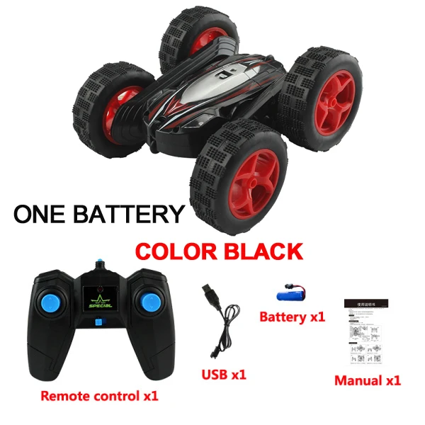 black with 1 battery RC автомобиль 2,4G 4CH трюк Дрифт деформация багги автомобиль рок-гусеничный ролл автомобиль 360 градусов флип дети робот игрушечные машинки RC для детей Подарки - Цвет: black with 1 battery