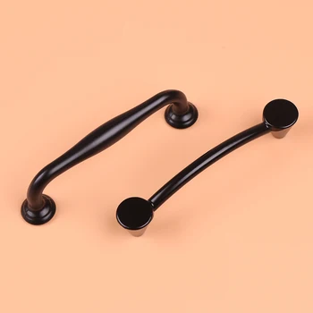 Cabinet door handle black aluminum durable kitchen cabinet drawer handles multiple styles optional