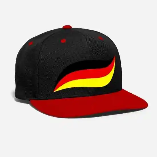 black red Немецкий флаг, абстрактная вышивка, индивидуальная эмблема Deutschland, эмблема, пальто для рук, Берлинская Европа, унисекс, регулируемый бейсболка кепка - Цвет: black red