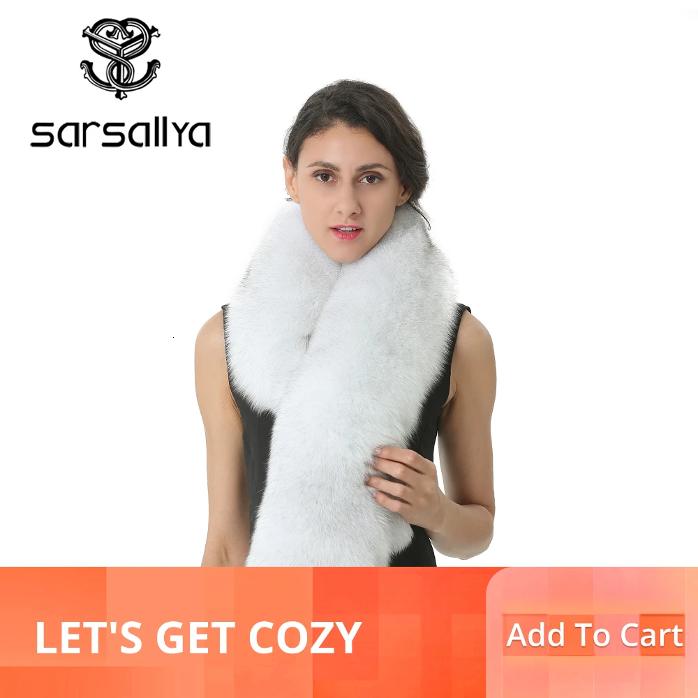 

Winter Fox Fur Scarf Women Real Fur Scarfs Collar Female Luxury Brand Long Warm Scarves For Ladies Bufandas Invierno Mujer 2019