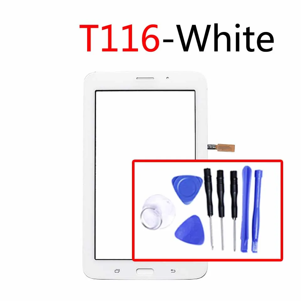 7," для Samsung Galaxy Tab 3 Lite T113 T116 сенсорный экран дигитайзер панель сенсор для SM-T116 T113 ЖК-дисплей планшет сенсорный экран - Цвет: T116-White-With tool