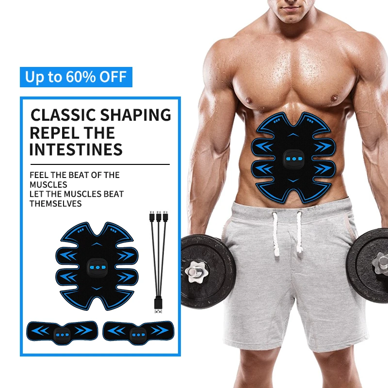 Remote Control Muscle Stimulator Slimming EMS Electric Wireless Abdominal Massager Exercise Fitness Equipment Trainer Charging