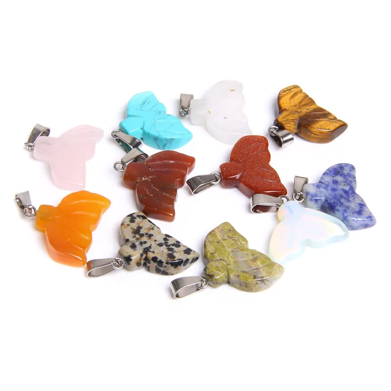 12 шт. подвеска в виде хвоста русалки подвески из натурального камня Подвески для