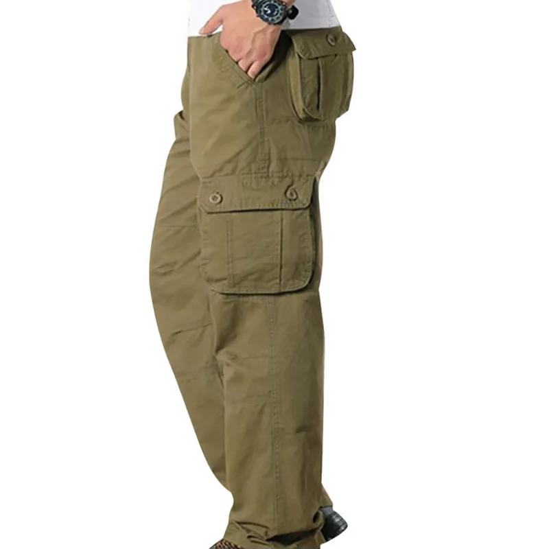 Army Yellow MoneRffi мужские Мульти карманные брюки карго для улицы тактические военные брюки карго осенние мужские брюки джоггеры повседневные мужские брюки - Цвет: Army Yellow