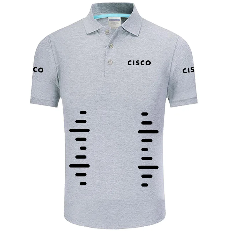 Летние мужские поло с коротким рукавом, мужские рубашки, топы, рубашки поло CISCO