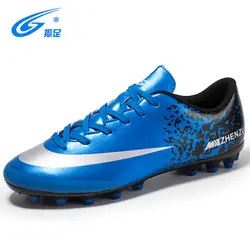 AG Professional футбольные бутсы из искусственной кожи на шнуровке мужские футбольные бутсы длинные шипы уличные кроссовки Chuteira Futebol