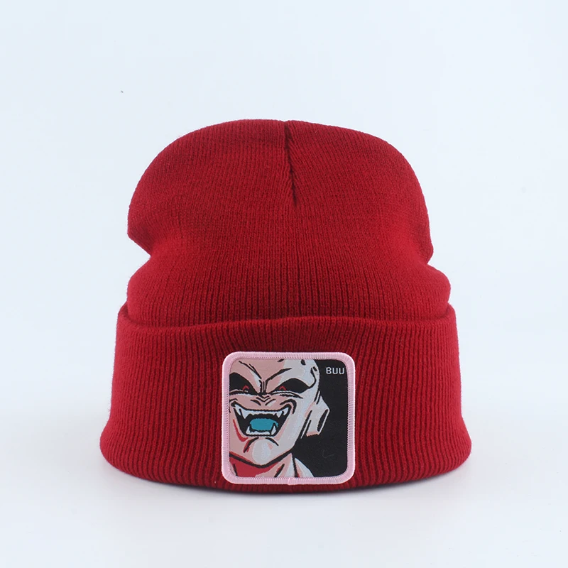 Мультфильм вышивка хип хоп Skullies Beanies для мужчин Женская Зимняя кепка теплая вязаная шапка Gorros Прямая поставка