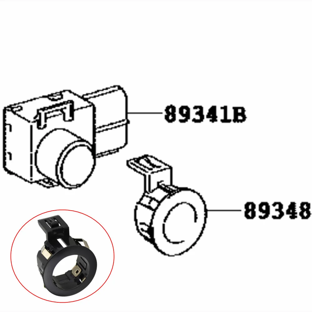 4 шт. беспроводной держатель датчика парковки 89348-33030-C0 парк вспомогательный датчик кронштейн для TOYOTA Tundra 2007-2013