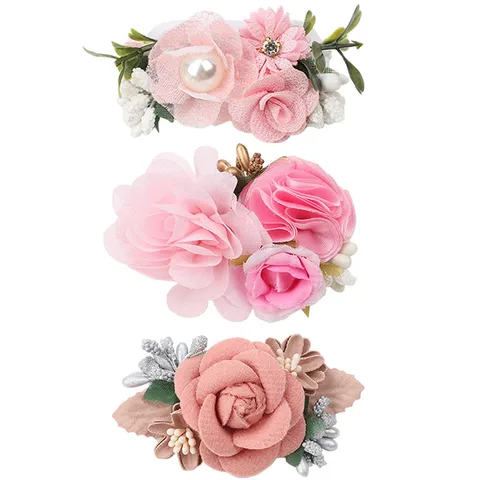 New Chiffon Flower Hair Clips Pins Accessories Cute Hair Clips Pins for Baby Girls Toddlers Hairpin Kids заколка для волос