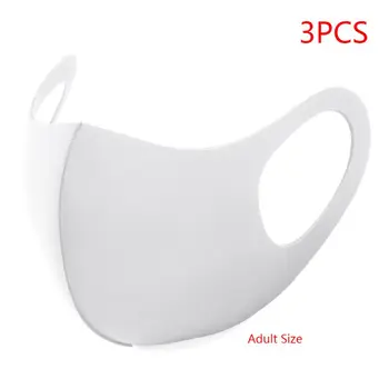 

3Pc Sponge anti-PM2.5 high elasticity, comfortable Mouth Mask Washable Dustproof Reusable Face Mask Adult Kid