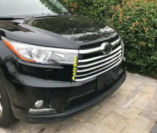 Стальная передняя решетка решетки бампер крышка отделка 4 шт для Toyota Highlander