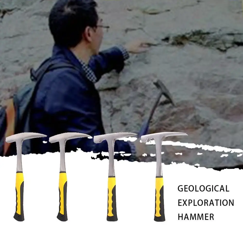 Геологоразведки молоток сплошной Сталь рок Палочки с заостренным кончиком плоский наконечник для разведки полезных ископаемых геологический молоток