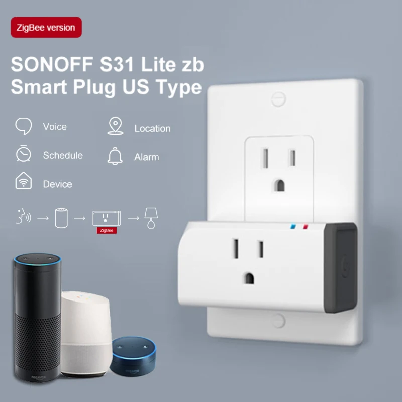 Умная штепсельная вилка SONOFF S31 Lite Zb система Zigbee интеллектуальная розетка с
