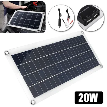 

10W/15W/20W Solar Panel Dual USB Inverters Multifunctional USB Solar Panel Solar System Polysilicon 20W Regulator