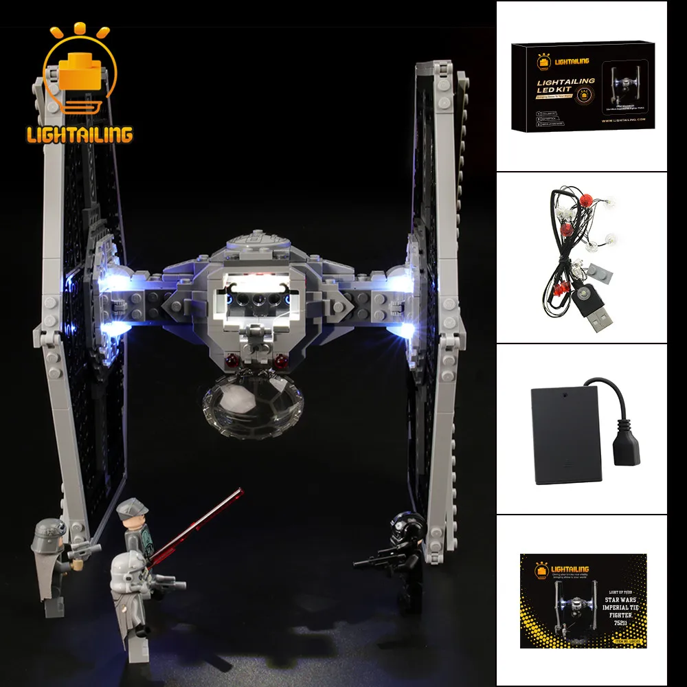 

LIGHTAILING Led Light Up Kit For Imperial TIE Fighter Building Building Block Light Set Compatible With 75211