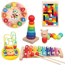 Crianças brinquedo montessori verme comer frutas de madeira quebra cabeça brinquedo dedos formação flexível educacional torção worm brinquedo auxiliares ensino presentes