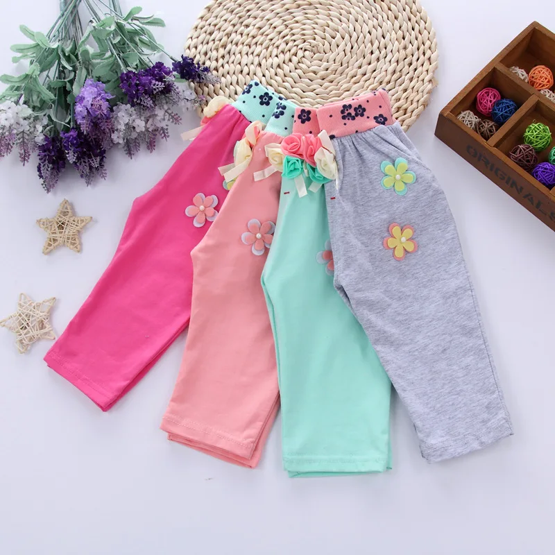 

2017 Summer Children's Clothing Girls Candy-Colored Tassled Anti Mosquito Pants Children's Lantern Pants