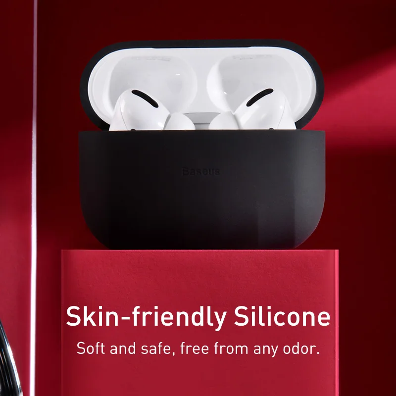 Baseus силиконовый чехол для apple AirPods Pro чехол Роскошный беспроводной Bluetooth наушники все включено защитный чехол