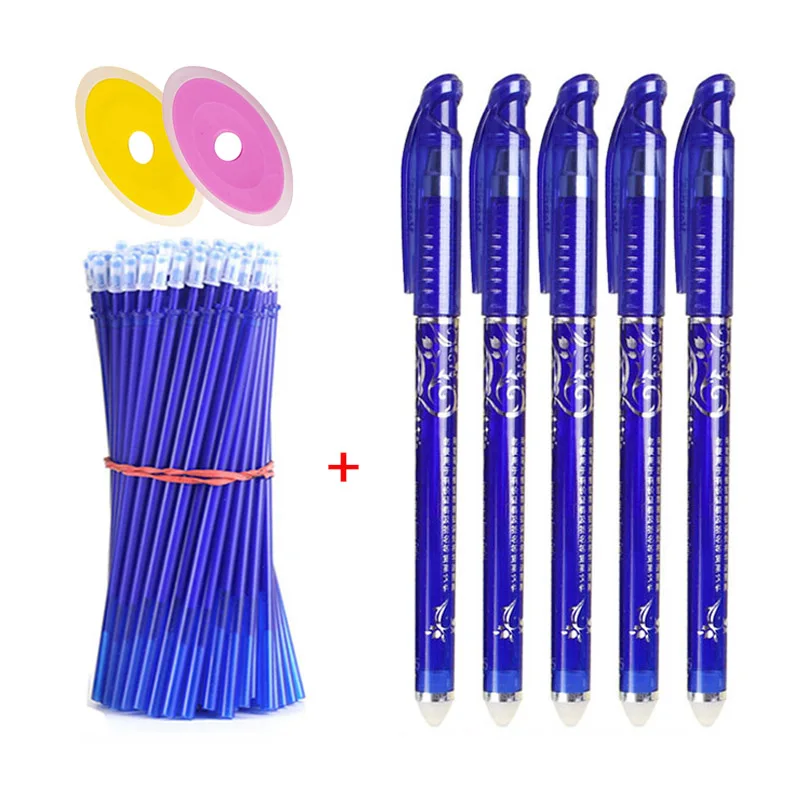 

27Pcs/Set 0.38mm Erasable Refill Rod Washable Handle Blue/Black/Red Ink Gel Pen School Office Writing Supplies Kawaii Stationery