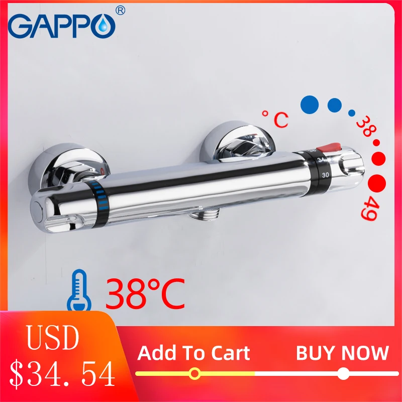 GAPPO Термостатический Для ванной душ управление клапан нижний кран настенный горячей и холодной латуни ванная комната смеситель ванна кран