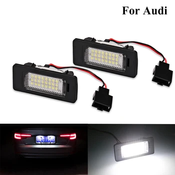 

2pcs 12V Canbus Error Free LED Number License Plate Light Lamp For Audi A1 A3 A4 S4 B8 A5 S5 8T A6 C7 4G A7 4G Q3 8U Q5 8R TT 8J