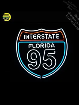 

Neon Sign for Interstat Florida Route 95 Neon Bulb sign Iconic handcraft neon signboard shop Light Sign Outdoor Neon Sign Car