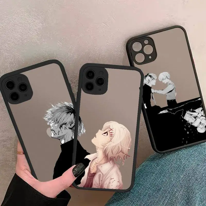 Tokyo Ghoul-funda de teléfono de anime para iphone, carcasa de lujo transparente mate para iphone 7 8 11 12 plus mini x xs xr pro max