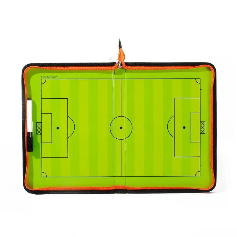 

Football Soccer Magnetic Tactic Coach ClipBoard with Dry Erase Zipper and Marker