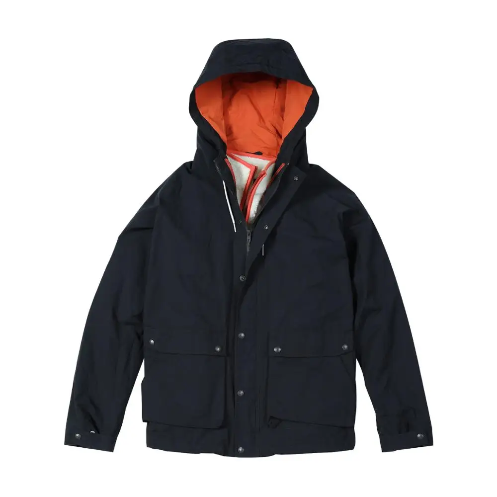 SIMWOOD осень зима флисовый внутренний жилет съемные пальто мужские модные теплые длинные куртки с капюшоном размера плюс верхняя одежда 980606 - Цвет: deep royal blue