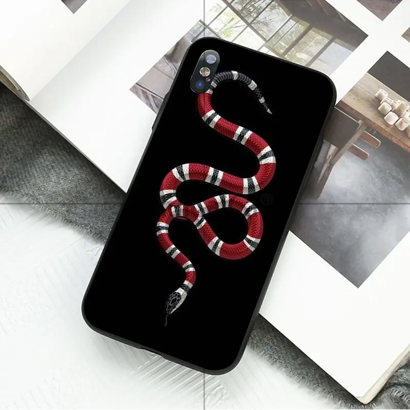 Ruicaica Coral snake animal TPU Silicone Phone Case Cover for Apple iPhone 8 7 6 6S Plus X XS MAX 5 5S SE XR 11 11pro max Cover