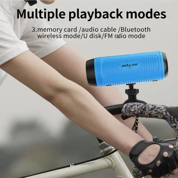 

ZEALOT A1 Bicycle Speakers Portable Wireless Bluetooth Column Waterproof Boombox Soundbar Woofer Hands Free with Radio Flashligh
