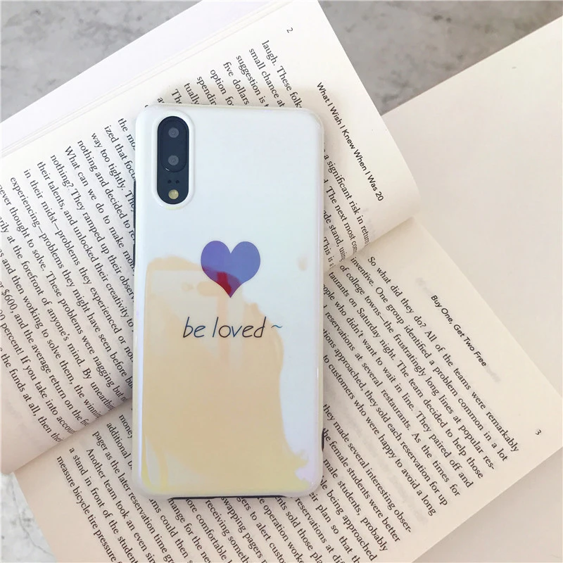 Синий светильник красный чехол для телефона с рисунком на тему любви для huawei P20Lite P30Pro Mate10 20 Pro 20X Honor 9X9 10 V20 20Pro Nova 3 3i 4 5 5Pro задняя крышка