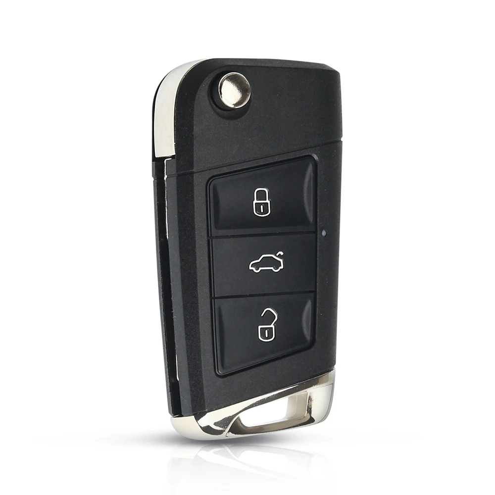 Чехол для ключей KEYYOU с откидной крышкой для Volkswagen VW Polo Passat B5 Golf MK5 Beetle 3 кнопки складной чехол для ключей HU66 Blade