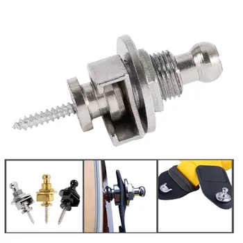 

New Guitar Bass Accessories Round Chrome Parts Electric Head Guitar Strap Anti-slip Locks System