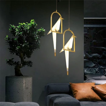 

Modern Bird LED Pendant Light Lighting LOFT Bar Cafe Personality Deco Nordic LED Pendant Lamp Bird Hanging Lamp Kitchen Fixtures