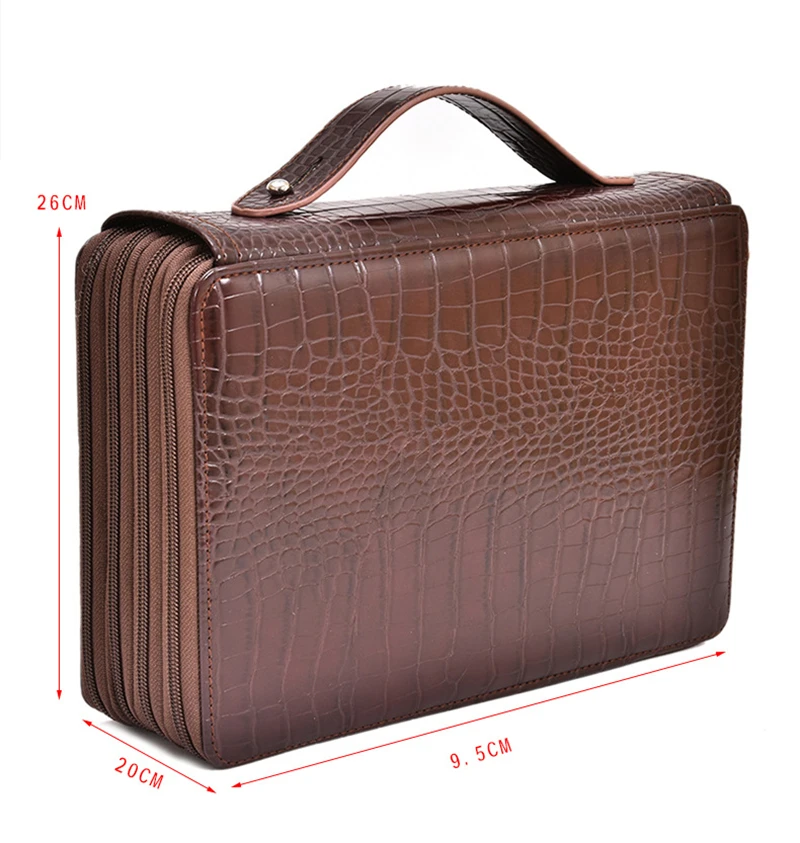 Cute School Pencil Case Genuine PU 