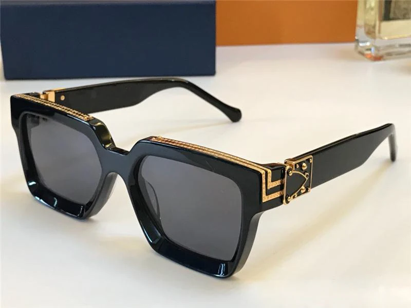 

2019 Shiny Gold Summer Style Liser Logo Brand Designer Plated Top Eyewear Retro Men sunglasses women sun glasses