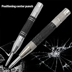 Localisateur de perçage central automatique, polyvalent, noir et argent, pour outil de marquage des métaux 