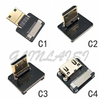 

Up & Down & Angled 90 Degree mini HDMI Adapter FPV 5cm-100cm FPC Ribbon Flat HDMI Cable Pitch 20pin Plug Connector Extension