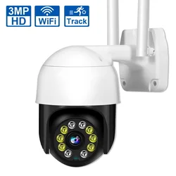 Caméra de surveillance extérieure IP Wifi 3MP, dispositif de sécurité domestique intelligent, étanche IP66, couleur, Vision nocturne, Audio bidirectionnel 