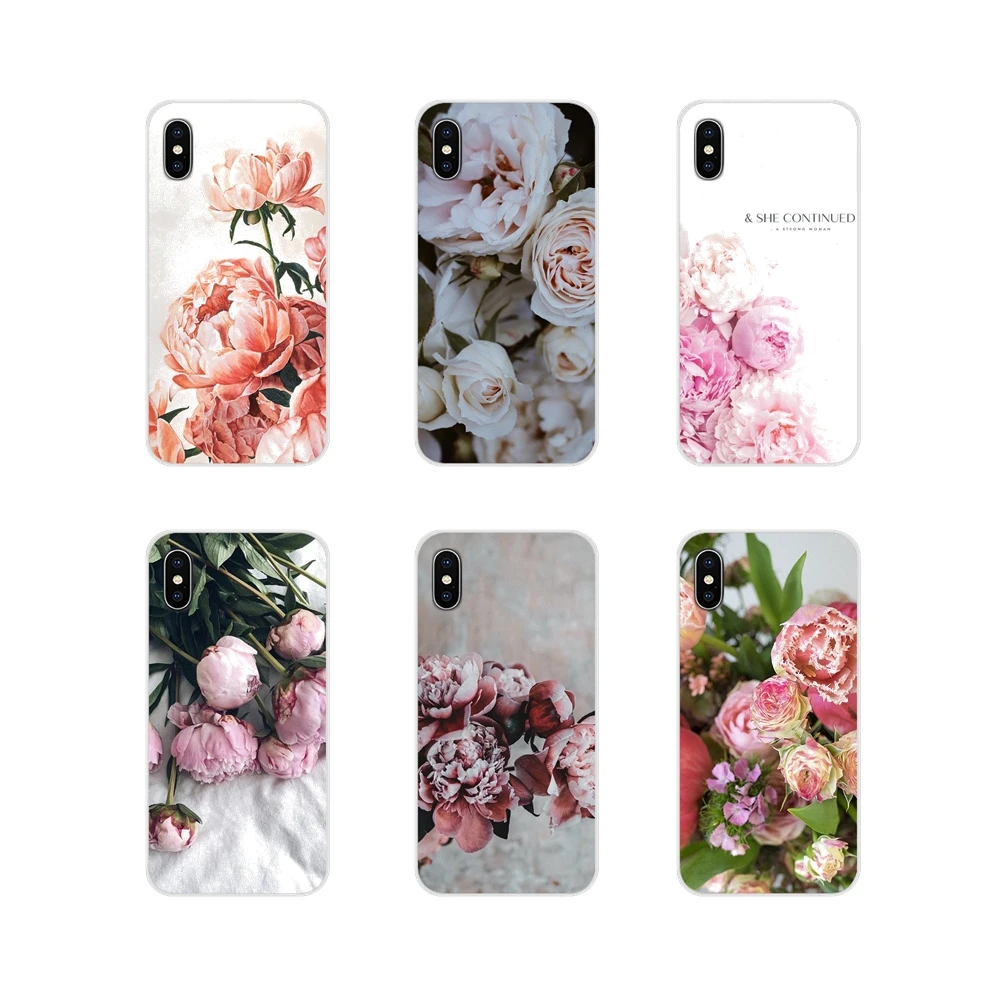 Прозрачные мягкие чехлы с рисунком пиона для Huawei Y5 Y6 Y7 Y9 Prime Pro GR3 GR5 2017 2018 2019 Y3II Y5II Y6II