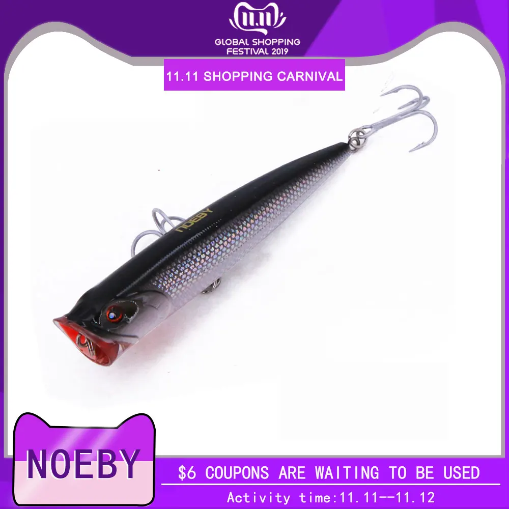 NOEBY Fishing Lures NBL9069 Popper Lure 140mm/40g Classic Sea Fishing Wave Climb Hard Bait Tackle Pesca Top Water