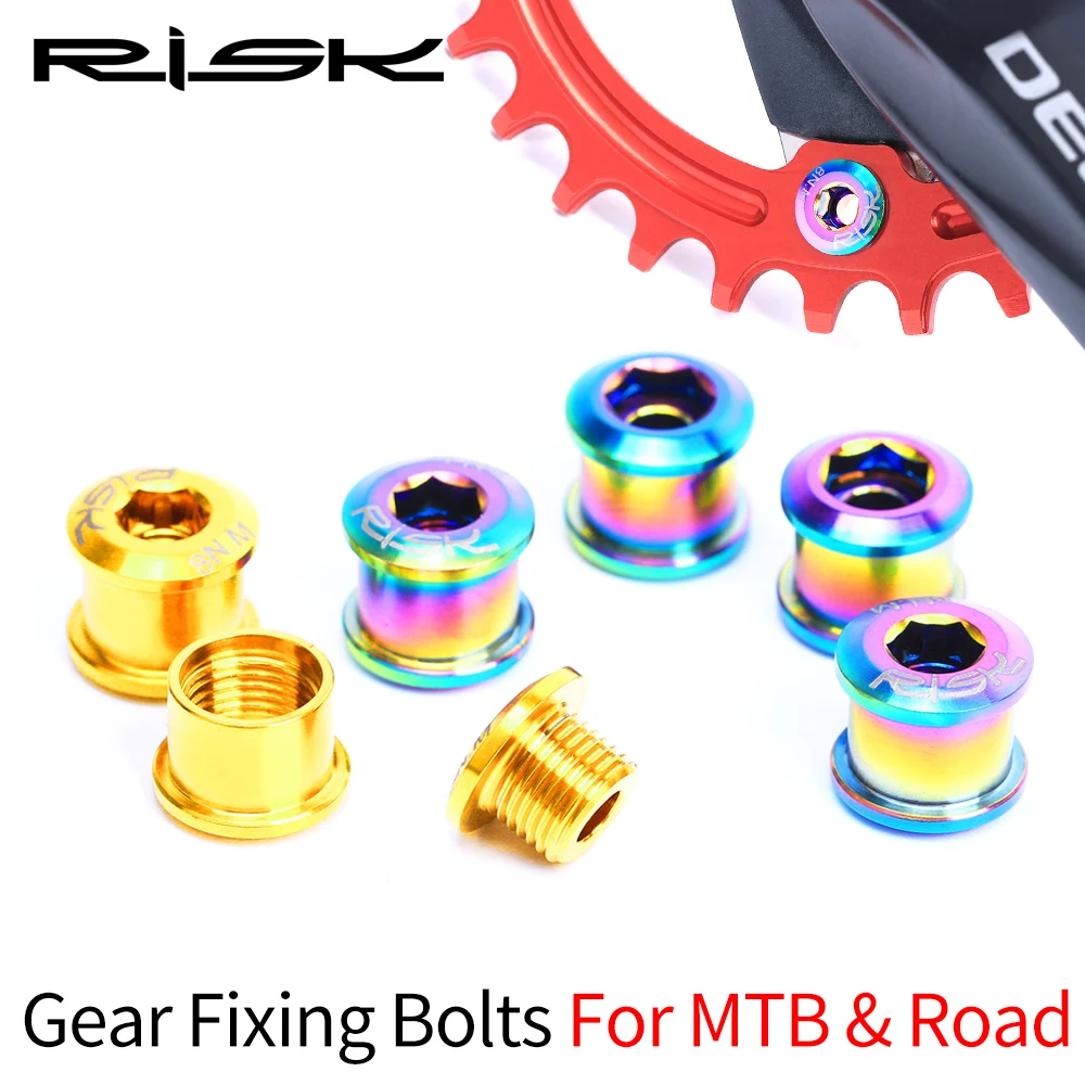 RISK велосипед 6,5 мм шестерни крепежные болты для MTB горы и BMX Одиночная цепь XT цепь колеса фиксированные винты гайки