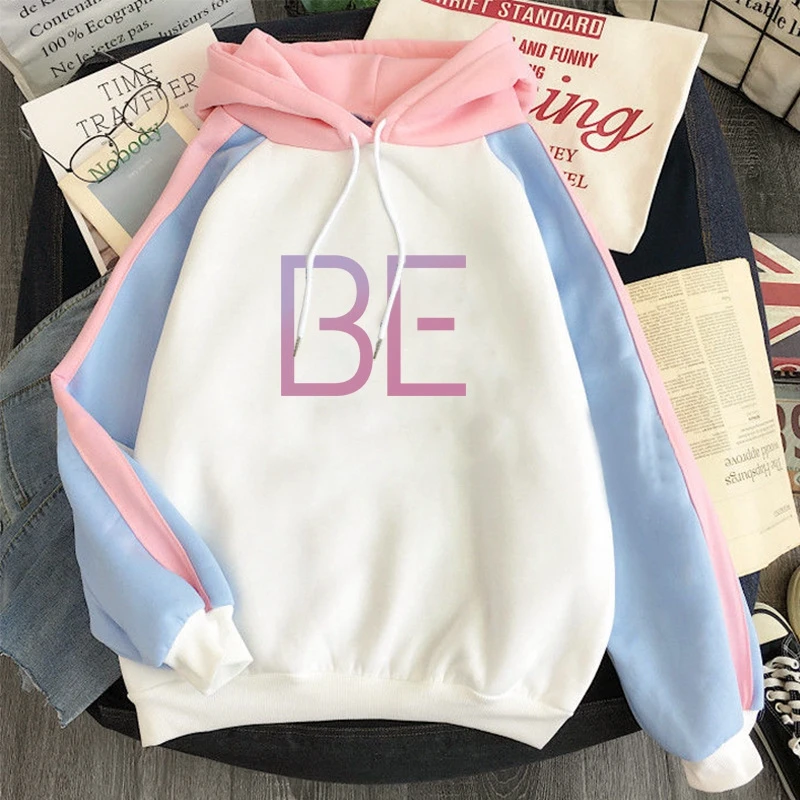 2021 Kpop оверсайз милый bangtan boys BE Свитшот Kawaii Мультяшные толстовки Верхняя одежда