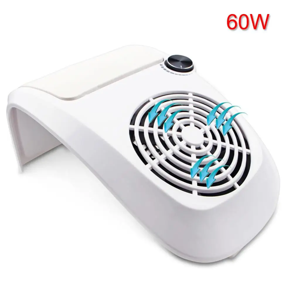 Kaufen 60W Nagel Staub Absaugung Collector Maniküre Salon Werkzeuge Staubsauger mit Leistungsstarke Fan Staub Sammeln Tasche Nail art Ausrüstung