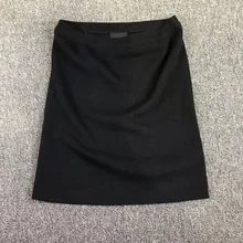 Elfbop Высокое качество Женская Черная/серая шерсть трикотажная короткая мини-юбка