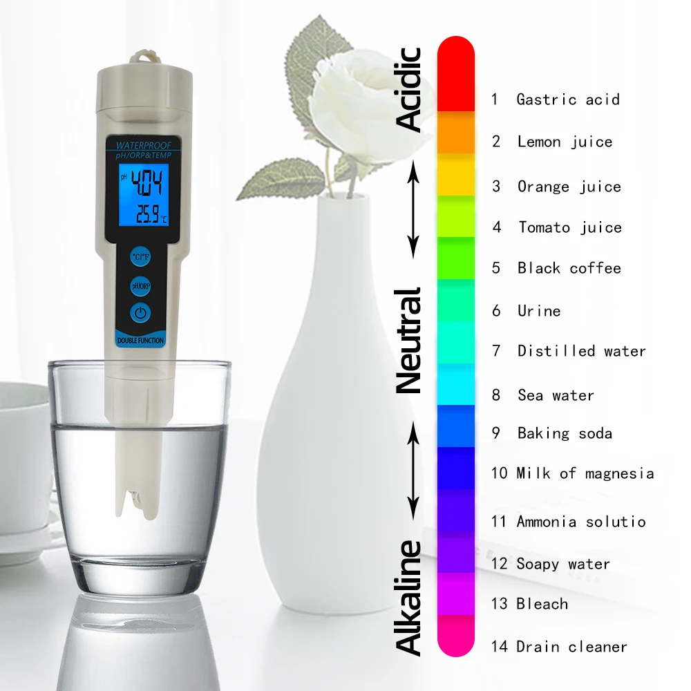 Description Picture 4 of item3 in 1 ORP TEMP pH Meters Waterproof ORP Meter PH Tester Redox Potential Testers Water Quality Measure Tool Water Detector