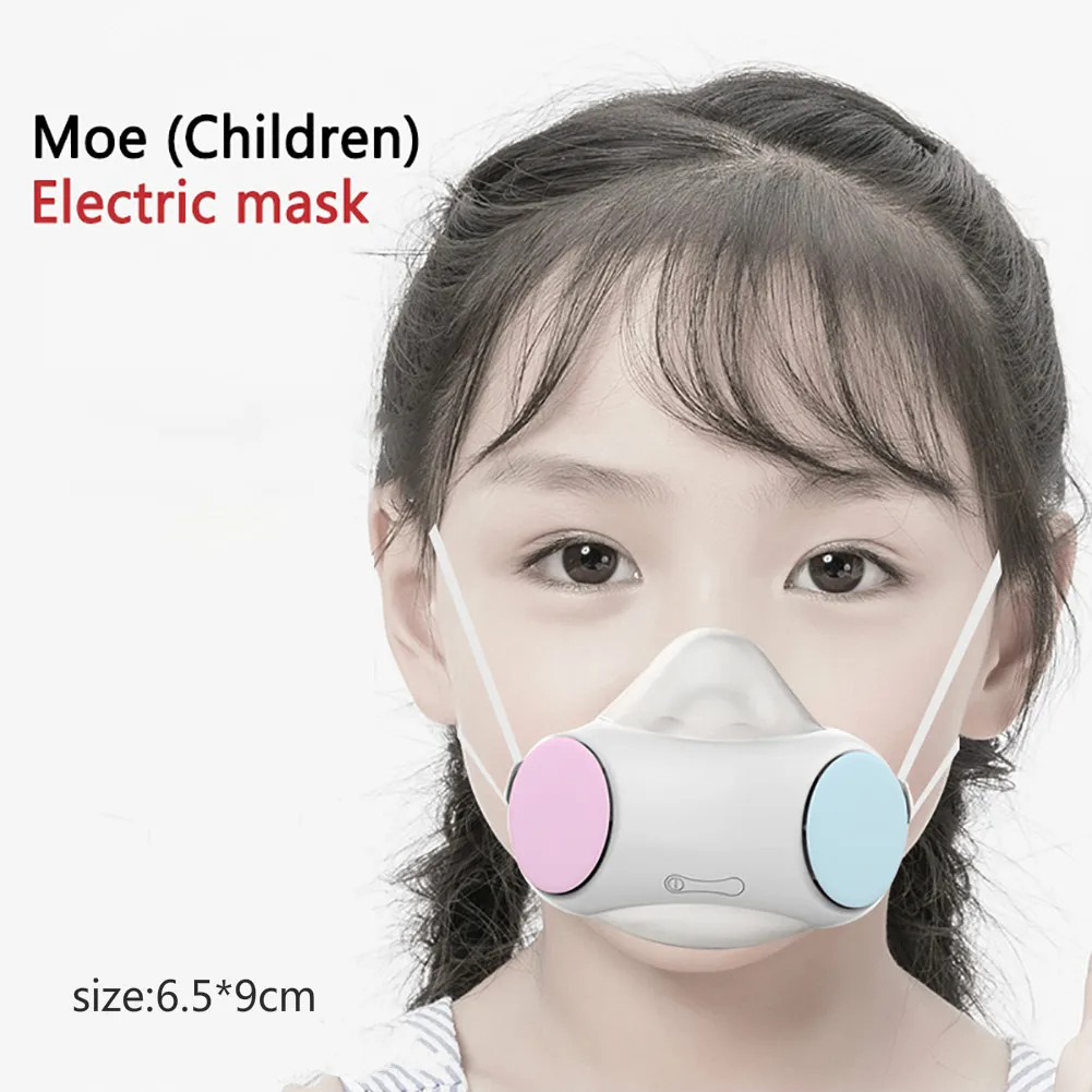 

Safety KN95 Electric Mask Two Breathing Valve Filter Dustproof Pollution Smoke Fresh Air Supply Light Resuable Air Purification